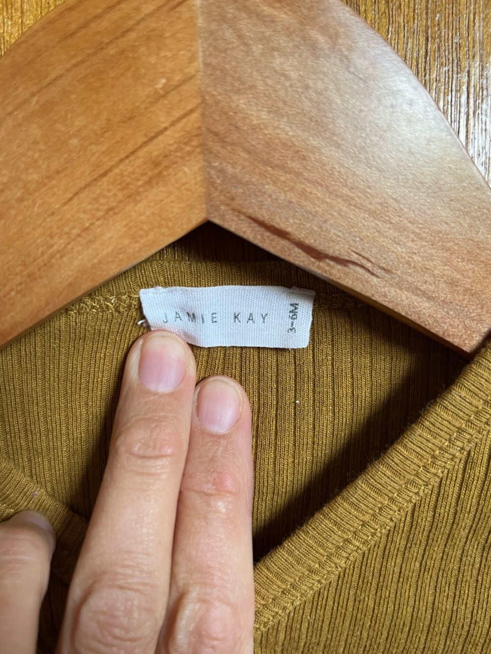 Jamie Kay Ribbed Button-Front Cardigan in Camel - Picture 2 of 5